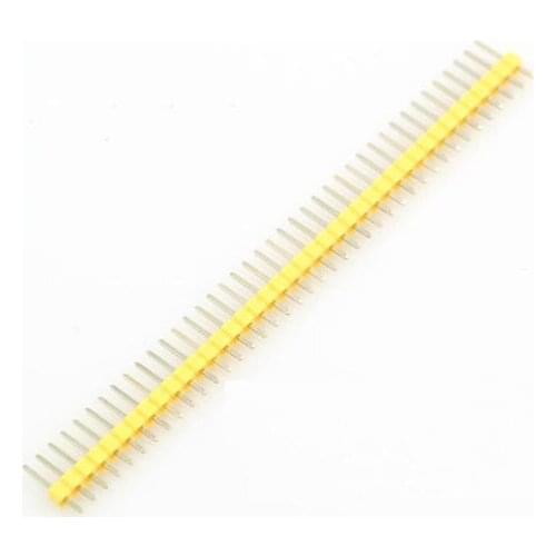 10PCS Yellow 2.54mm 40 Pin Male Single Row Pin Header Strip