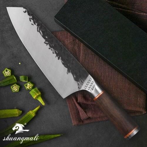 7 Inch Vegetable Utility Chef Knife High Carbon 5Cr15Mov Steel Kitchen Knives Sharp Cleaver Slicing Butcher Meat Chef Knives