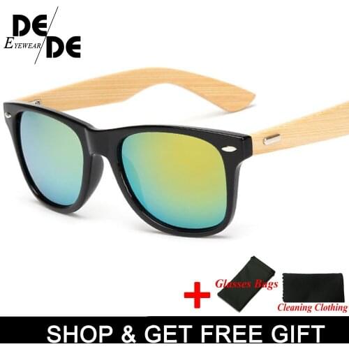 Fashion Brand Design Bamboo Sunglasses Vintage Wooden Leg Eyeglasses Sunglasses Male Female Women Men Travel Goggles Sun