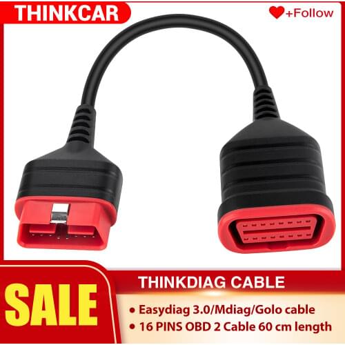 ThinkDiag Universal OBD2 Male to Female Extension Cable for Easydiag 3.0/Mdiag/Golo Original Main OBD 2 Extended Connector 16Pin
