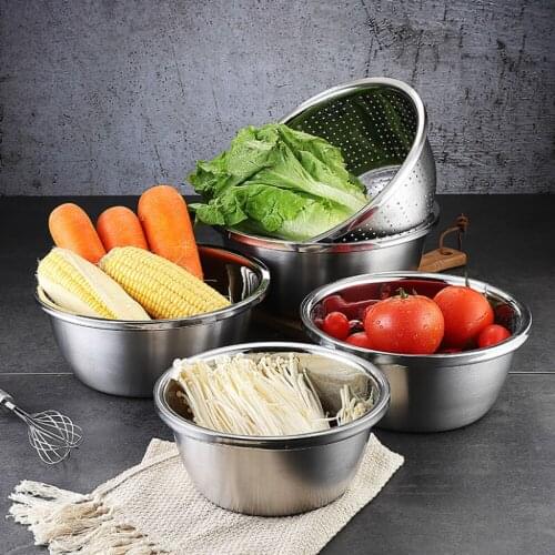 Lots 4 Nesting Bowls Colander Pasta Spaghetti Rice Bowl Pan Cooking Utensil