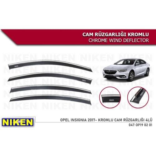 For Opel Insignia Wind Deflector Chrome Rain Window Visor 2017 2018 2019 2020 and 4 Pieces Auto Accessory