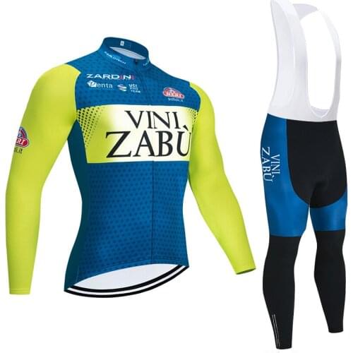 Winter 2021 ZABU CYCLING TEAM JERSEY 20D Bike Pants Set Ropa Ciclismo Thick Thermal Fleece BICYCLING JACKET Maillot Wear