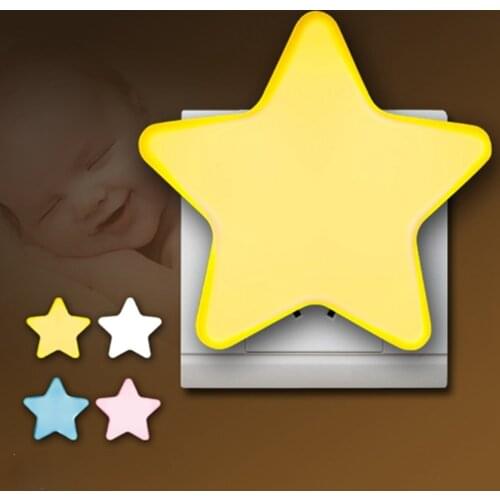 Star Night Light Plug-In Wall Lamp Home Decoration Lamp Childrens Room Sleep Bedside Lamp EU/US Plug High Quality Practical