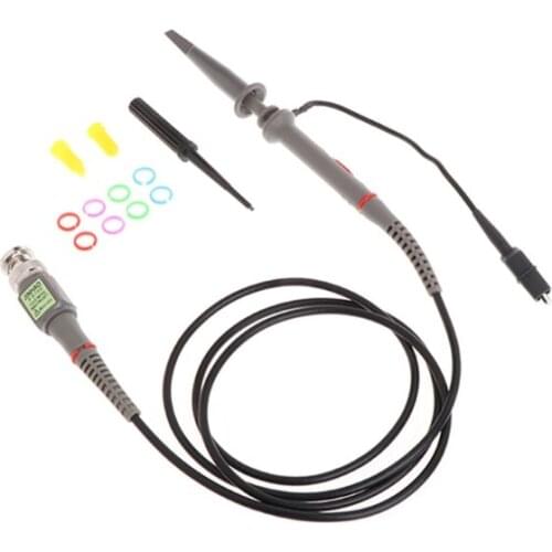 1X 10X P6100 100MHz High Precision Oscilloscope Probe Alligator Test Clip with Adjustable Attenuation Rate