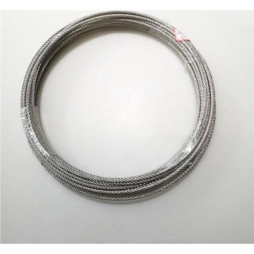 20Meter 304 Stainless Stee l4mm Steel PVC Coated Flexible Wire Rope soft Cable Transparent Clothesline