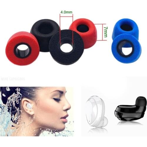 6 Pcs Memory foam ear tips ear pads 4.0mm Caliber Suitable for TWS in-ear headset 4.0-4.7mm earphone use bass C set ear cotton