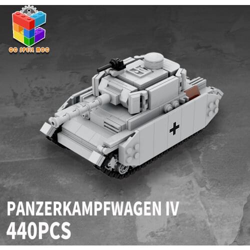 BuildMOC German No.4 Tank WW2 call of duty figure Medium Tanks Model Building Blocks DIY Kids Toys Gift