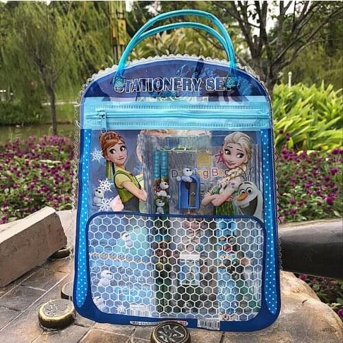 1Set Disney Frozen Princess Pencil Case Stationery Set Cartoon Car McQueen Theme pencil case pencil Bag Suitable for kids