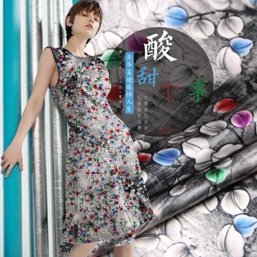 CNUM SP756 Pure Silk/ Sweet and Bitter /Silk Fabric 93%Silk 7%Spandex Elastic/ Width1.29yd Thickness 19mm/ Unit: M