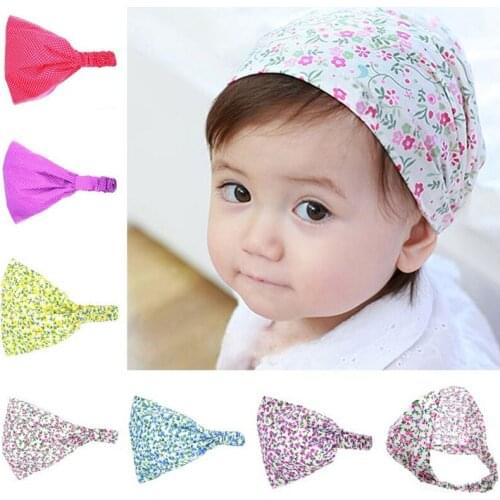 Floral Spring Summer Baby Hat Cotton Girls Boys Cap Children Headbands Toddler Kids Headwear Hats Newborn Head Scarf Accessories