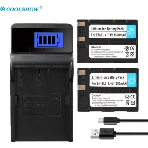 EN-EL3 EN-EL3A EN EL3A EL3 Battery 1500mAh For Nikon D100 D70Outfit D70s Set D50 Set D100 D70 V1 D11 DSLR Camera Bateria