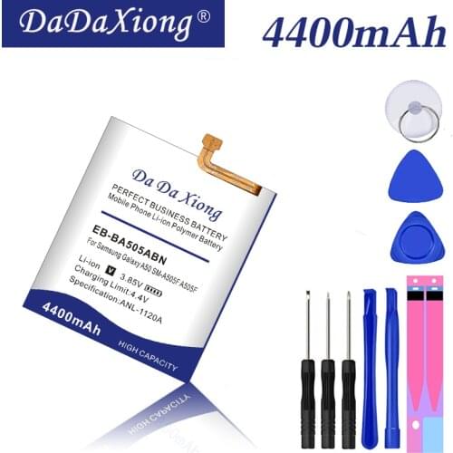 EB-BA505ABN EB-BA505ABU 4400mAh battery For SAMSUNG Galaxy A50 A505F SM-A505F A505FN/DS/GN A505W A30s A30+Tools