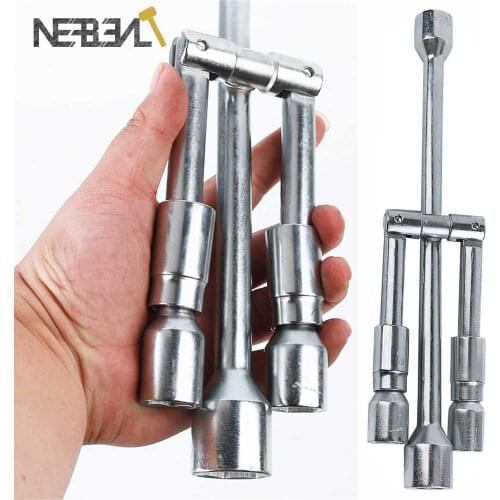 Car Repair Wheel Repair Nut Tire Lug Socket Folding Cross Wrench Spanner Hand Tool Remover Mounting 17mm/19mm/21mm/23mm