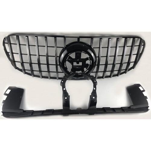 Fit for Mercedes GLS X167 2020+ Glossy Black Maybch ABS Front Bumper Hood Vertical Racing Grille GT Style Grill