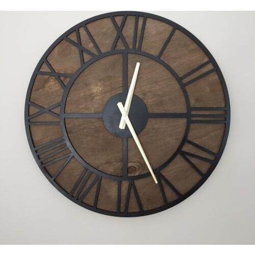 Goodtime Roman Numeral Decorative Wall Clock 50 cm MDF Wooden Home Needles Design Free Shipping