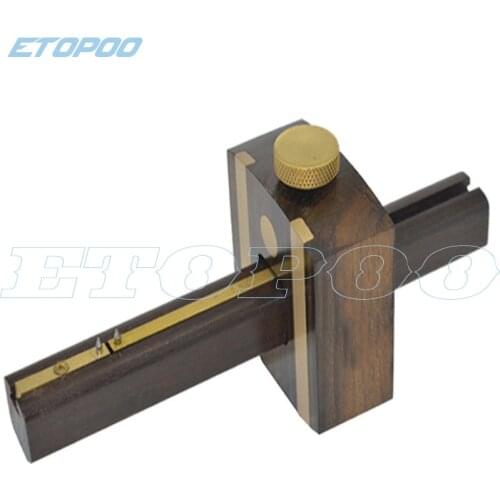 Luxury British Indonesia Ebony+Pure Copper Wearproof Carpenter Woodworking Tool Screw Cutting Gauge Mark Scraper Scribers
