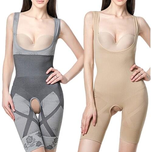Shapewear Women Full Body Shaper Slimming Bodysuit Open Crotch Corset Waist Trainer Shaping Underwear Postpartum Recovery Sheath