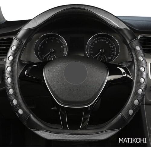 MATIKOHI Carbon Fiber Leather Car Steering Wheel Cover For Maserati Ghibli Levante Granturismo Quattroporte