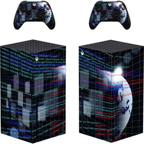Code World Style Xbox Series X Skin Sticker for Console & 2 Controllers Decal Vinyl Protective Skins Style 1