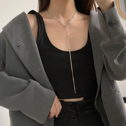 New Necklace 2021 Super Long Chains Tassel Necklaces for Women Hip Hop Choker Neck Chain Jewelry Wholesale Collares