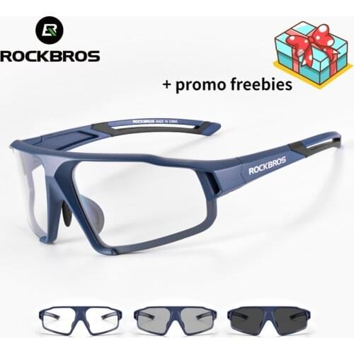 ROCKBROS Photochromic Cycling Glasses Bike Eyewear Bicycle Sports Mens UV400 Sunglasses MTB Road Sun Protective Goggles