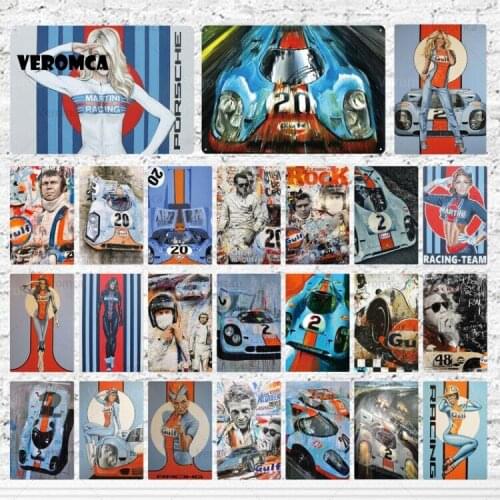 Rock Woman Tin Sign Metal Vintage Texaco Model Wall Stickers Plates Plaque Metal Signs for Man Cave Gamer Room Home Decoration