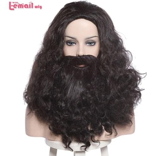 L-email wig Albus Dumbledore Cosplay Wigs Lucius Malfoy Rubeus Hagrid Bellatrix Lestrange Moive Halloween Wig Synthetic Hair