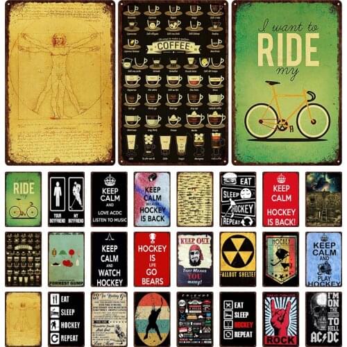 Retro Hockey Is Life Go Bears Tin Metal Sign Sports Wall Pub Cafe Shop Home Art Gym Poster Club Hotel Wall Decoration 6Ms-4