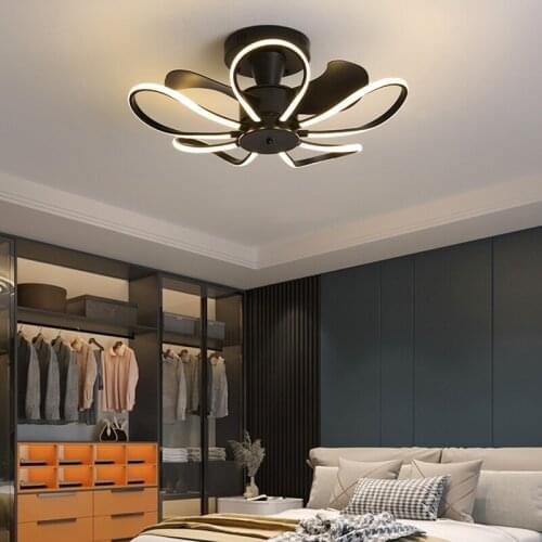 Bedroom decor led invisible ceiling fan light lamp dining room ceiling fans with lights remote control lamps for living room