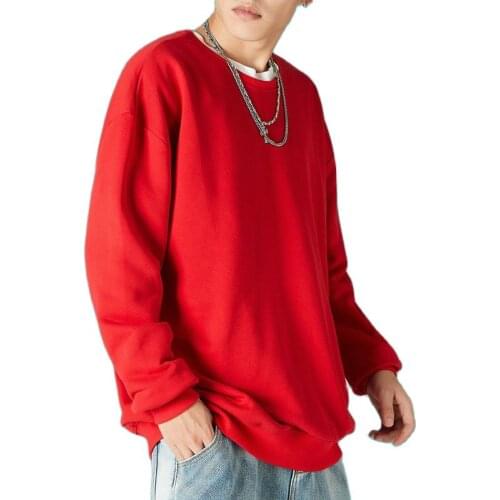 Hoodies Pure Cotton Large Size Sweaters Spring Autumn Multi-color Couples Round Collar Solid Color Sport Youth Popular Hot Sale