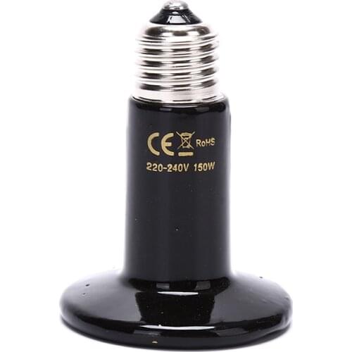 Pet Reptile Far Infrared Ceramic Heating Lamp Heat Emitter Light Bulb 25W/ 50W/75W/100W/150W/200W