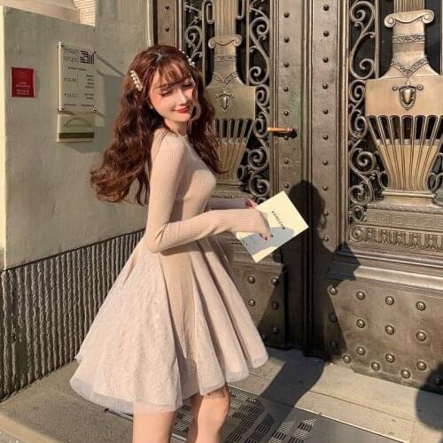 Woman Dress Summer Mesh Stitching Dress Vestido De Mujer