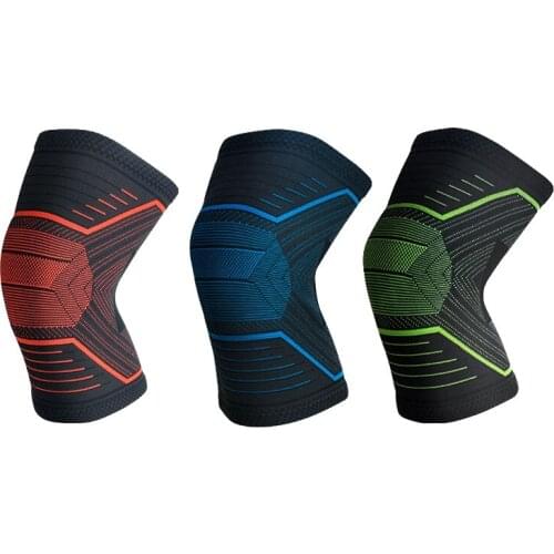 1 PCS Knitted Knee Supports Professional Breathable Knee Pads Brace Basketball Cycling Running Compression Sleeves Knee
