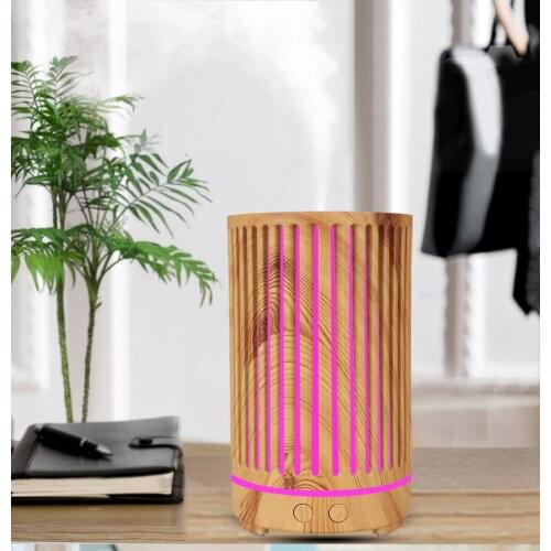 200ML Household Small Aroma Diffuser Wood LED Light Air Humidifier Noiseless Essential Oil Diffuser Use For Bedroom Office