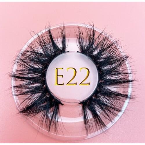 25mm MIKIWI 3DMink Eyelash 100% Natural Makeup False Lashes Criss-cross Wispies Fluffy Eyelash 3D Thick Fluffy Real Mink Lashes