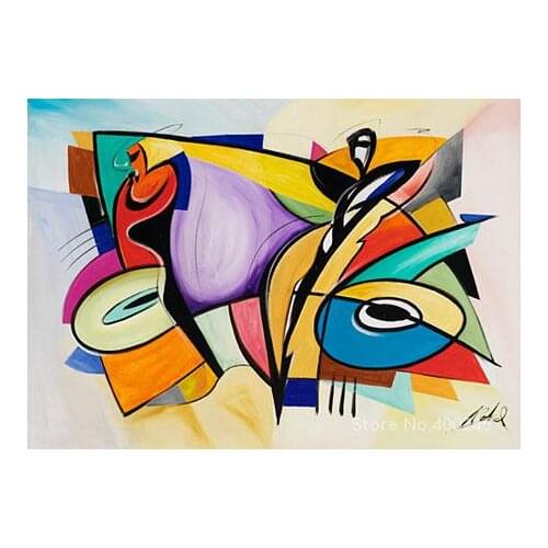 Abstract Painting for kids room Red Run modern wall art Hand painted High quality