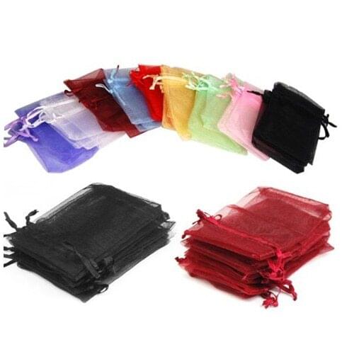 AT69 -108pcs drawsring Organza Jewelry Pouch Bags
