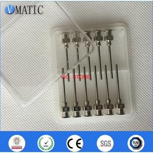 Free Shipping 12Pcs 1 Inch Tip Length 16G Blunt Stainless Steel Glue Dispensing Syringe Needle Glue Dispenser Needles