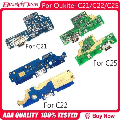 BingYeNing For Oukitel C21 USB Plug Charge Board Assembly Repair Parts For Oukitel C21 USB Board with MIC Mobile Phone