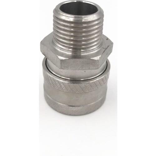 304 SS Female Quick Disconnect Set, Homebrew Fitting, 1/2" Male BSP