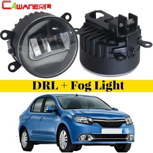 Cawanerl For Renault Logan 2004-2015 Car Styling LED Fog Light Bulb DRL Daytime Running Lamp White 12V High Bright 2 Pieces