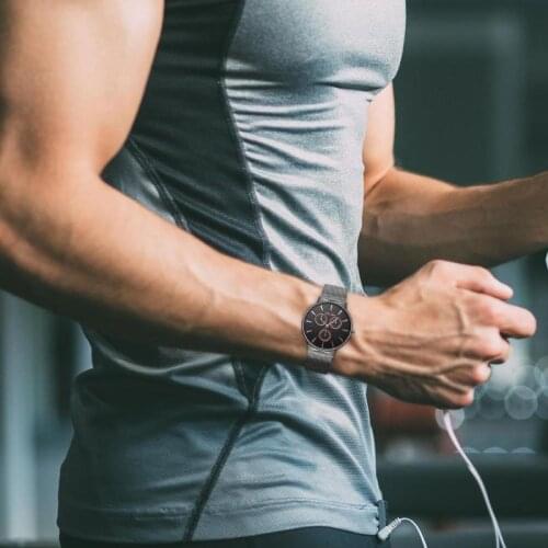 Yolako Fashion Watch Men Mesh Band Business Casual Quartz Analog Wristwatch Small Dial Wristwatch Reloj Quartz Dropshipping