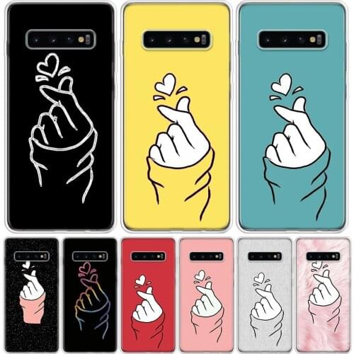 Black White Love kpop Phone Case For Samsung Galaxy S10 S21 S20 FE Ultra Note 10 9 8 S9 S8 S7 Plus Lite Pro + J4 J6 Coque Capa