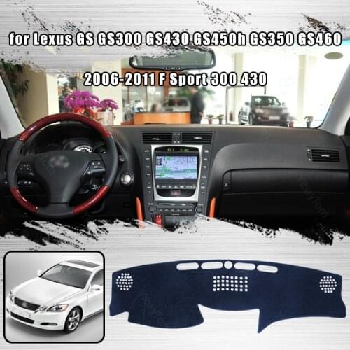 For Lexus GS GS300 GS430 GS450h GS350 GS460 2006-2011 F Sport 300 430 Console Dashboard Suede Mat Protector Sunshield Cover