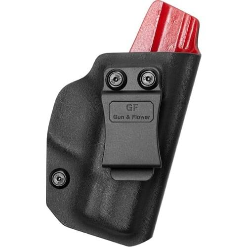 Gun&Flower S&W MPS Dual Layer IWB Kydex Holster Black Kydex with Red Kydex Liner