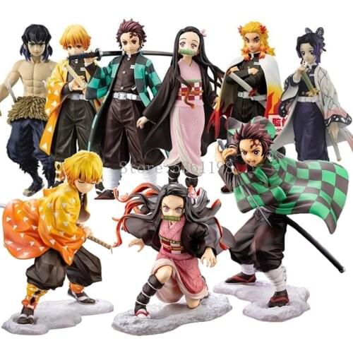 Anime Figure ARTFX J Kimetsu no Yaiba Kamado Tanjirou Demon Slayer Action Figure Agatsuma Zenitsu Kamado Nezuko Figurine Toys
