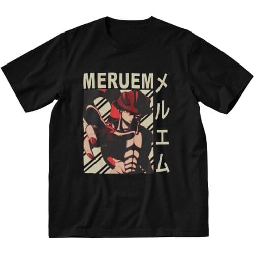 Harajuku Anime Manga Meruem Tshirts Men Unique Tee Tops Cotton T Shirts Short Sleeve Hxh Hunter X Hunter T-shirt Gift Idea Merch