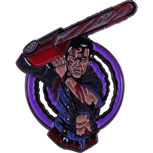 Evil Dead Army of Darkness Hero Ash badge 80s horror collection