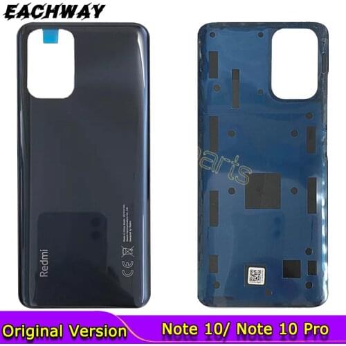 Housing For Xiaomi Redmi Note 10 / Note10 Pro Glass Battery Cover Repair Replace Back Door Rear Case + Logo Adhesive